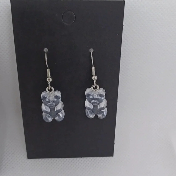 Handmade butterfly and gummy bear earrings - Picture 3 of 3